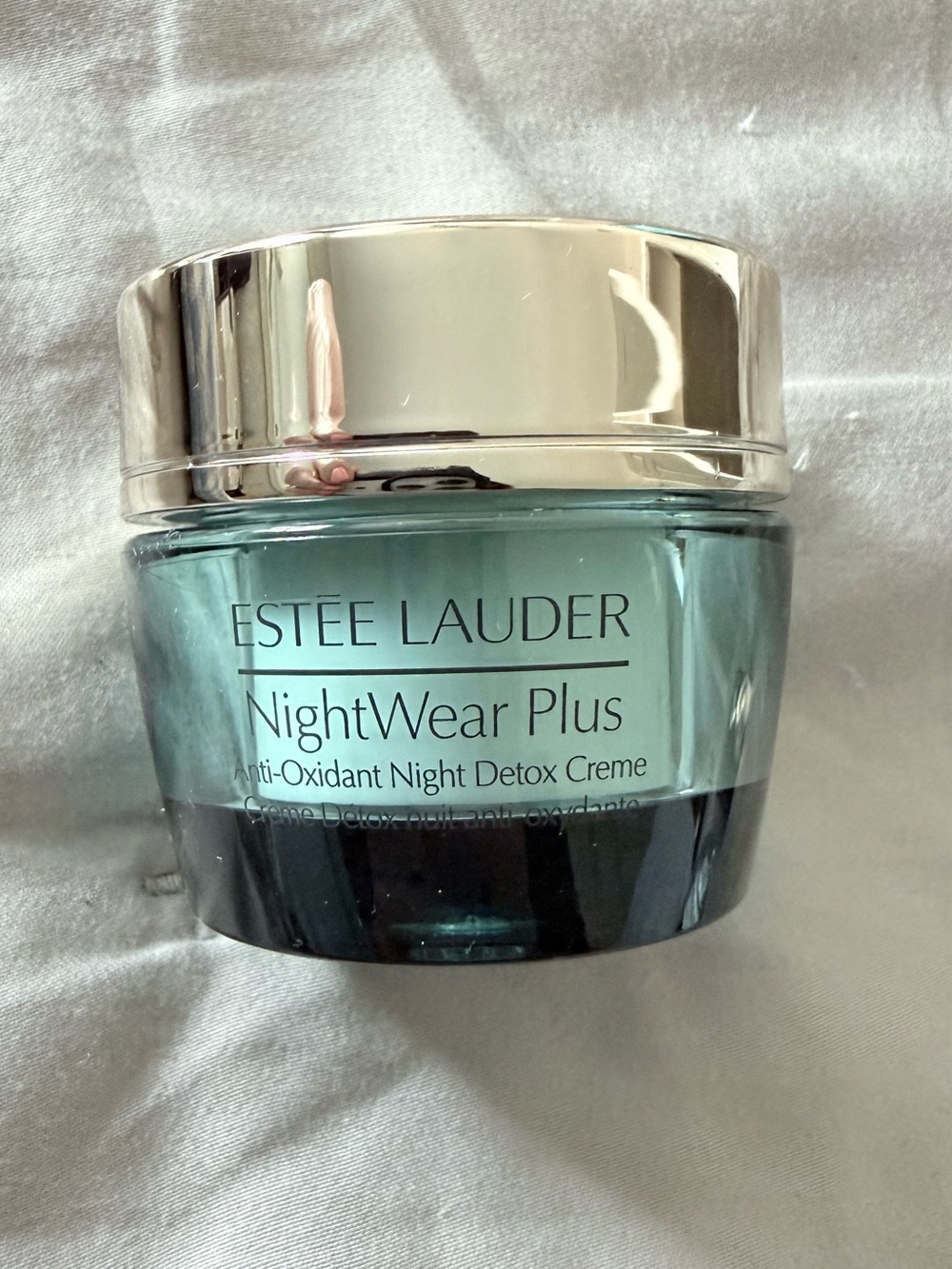 Estee Lauder NightWear Plus Cream - Aqua and Silver Jar